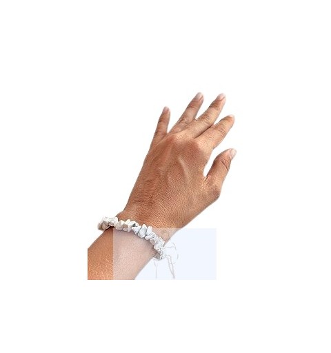 Pulseira Chip Howlite Branca