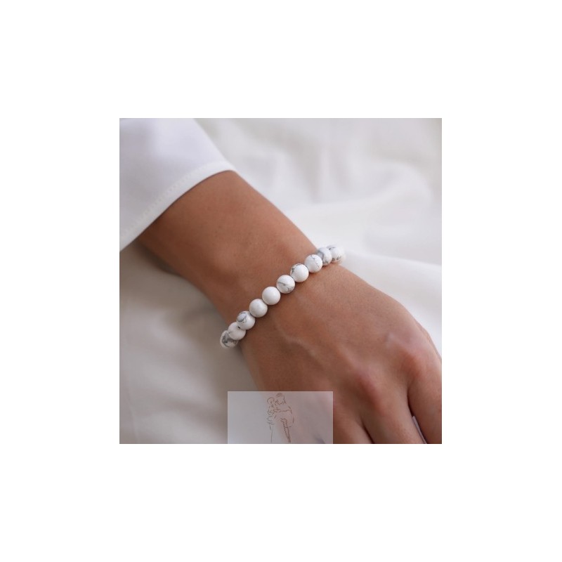 Pulseira Howlite Branca
