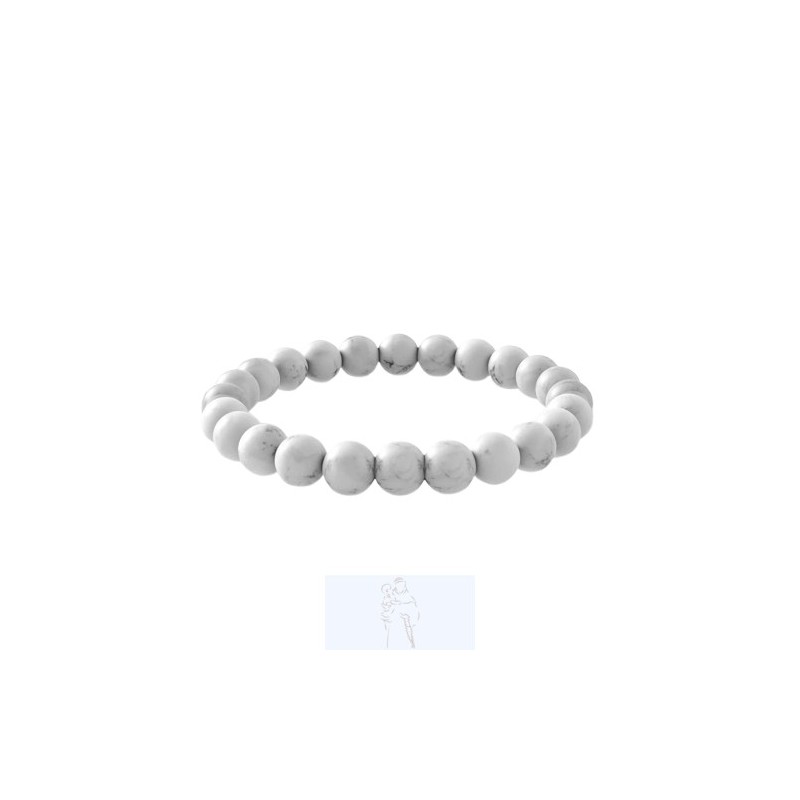 Pulseira Howlite Branca