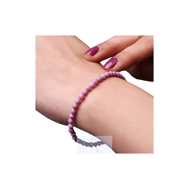 Phosphosiderite - Pulseira Multifacetada 4mm