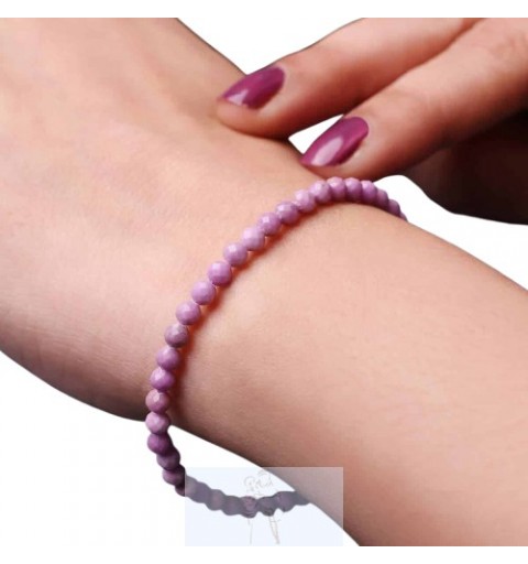 Phosphosiderite - Pulseira Multifacetada 4mm