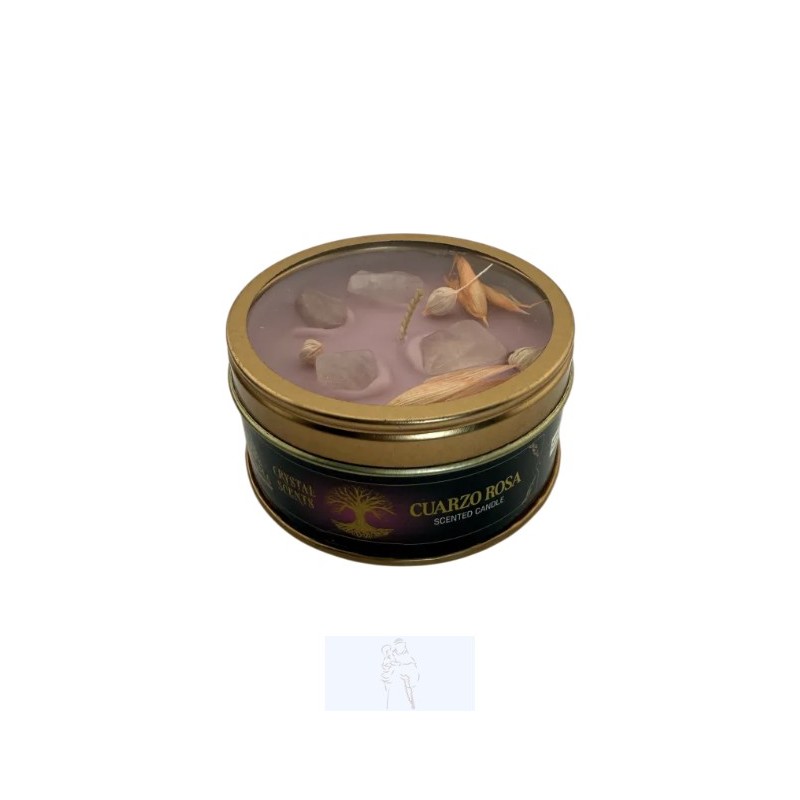 Vela Aroma Crystal Quartzo Rosa