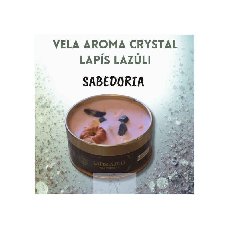 Vela Aroma Crystal Lapís Lazúli -  Sabedoria