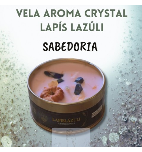 Vela Aroma Crystal Lapís Lazúli -  Sabedoria