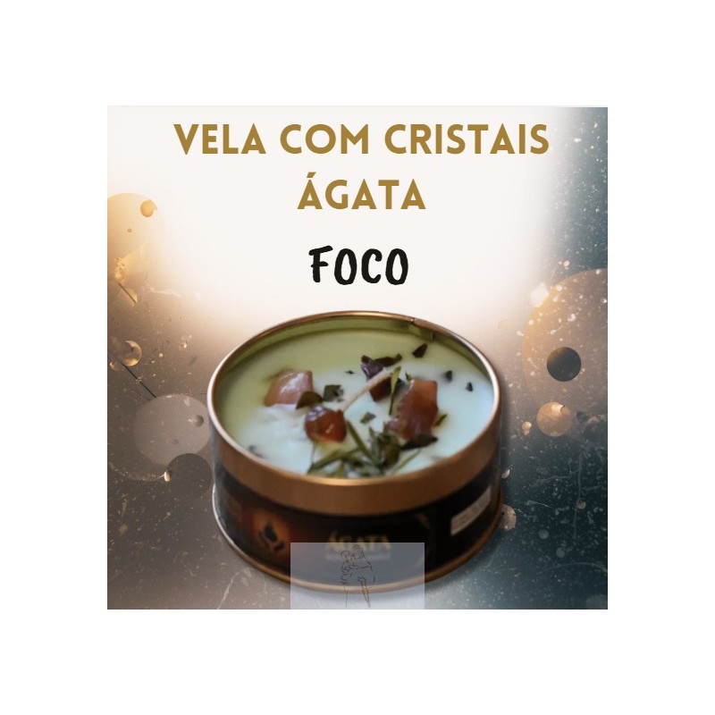 Vela Aroma Crystal Ágata-  Foco