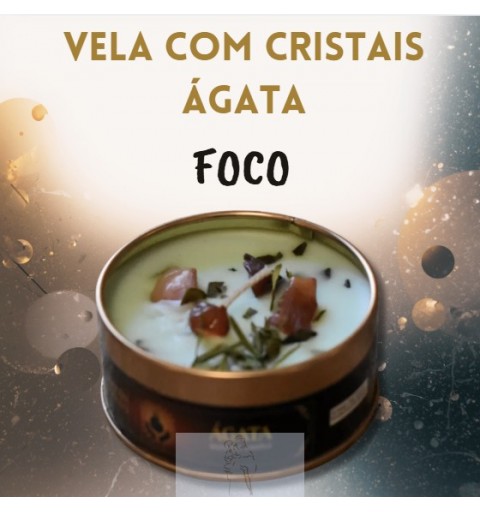 Vela Aroma Crystal Ágata-  Foco