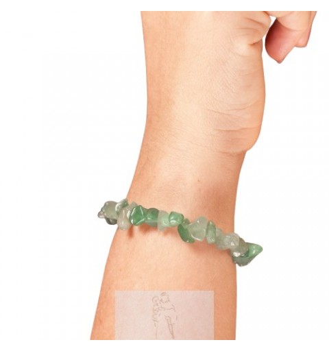 Pulseira Chip Aventurina Verde