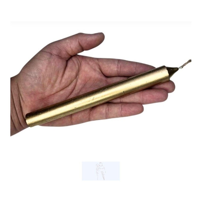 Vela Palito Dourada  - 15cm