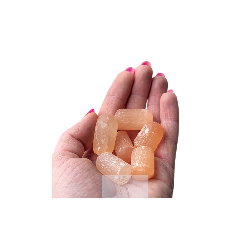 Selenite Laranja rodado
