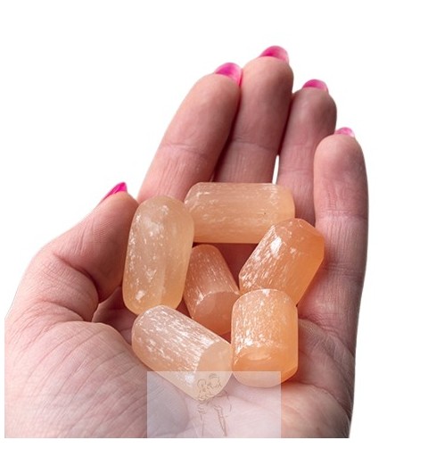 Selenite Laranja rodado