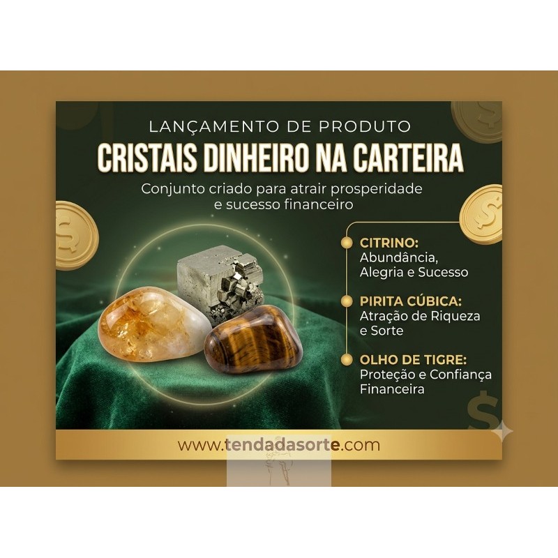 Cristais Dinheiro na Carteira - Conjunto