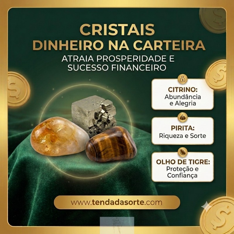 Cristais Dinheiro na Carteira - Conjunto
