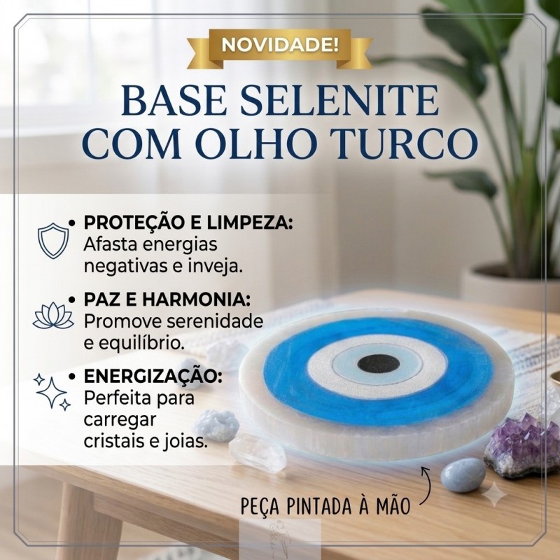 Base Selenite com Olho Turco