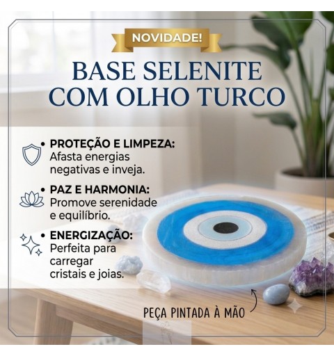 Base Selenite com Olho Turco