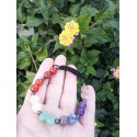 Pulseira Ajustável 7 Chakras com Hematite